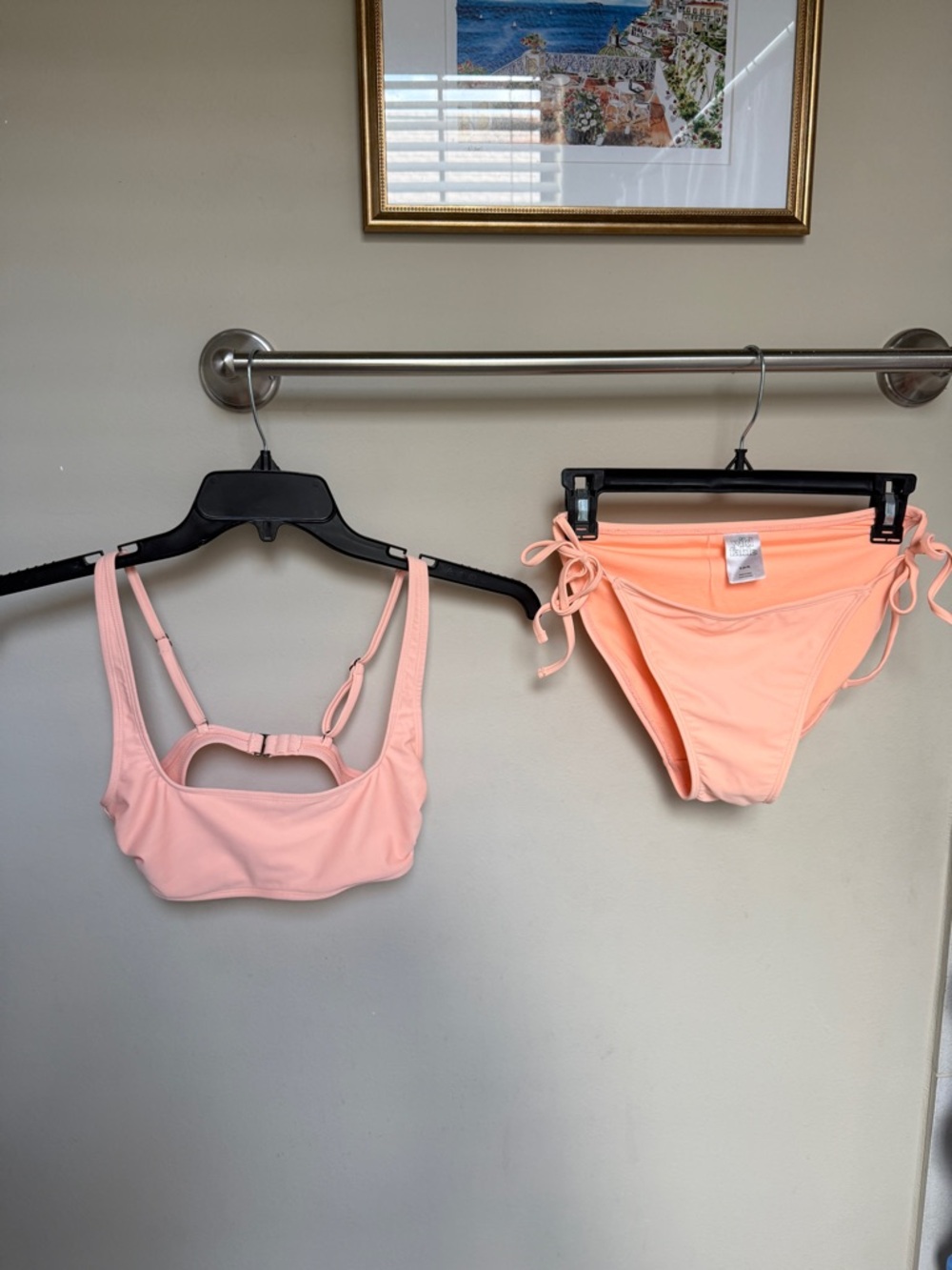 Wild Fable Peach-Orange Scoop Bikini Top